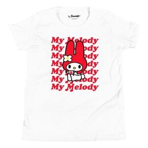 Sanrio My Melody Graphic Tee White Red Cotton Short Sleeve T-Shirt Womens